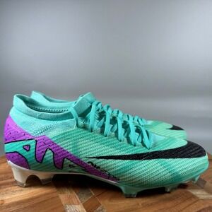 Nike Mercurial Vapor 15 Pro FG Soccer Cleats Aqua Purple DJ5603 300 Men‎ US 8